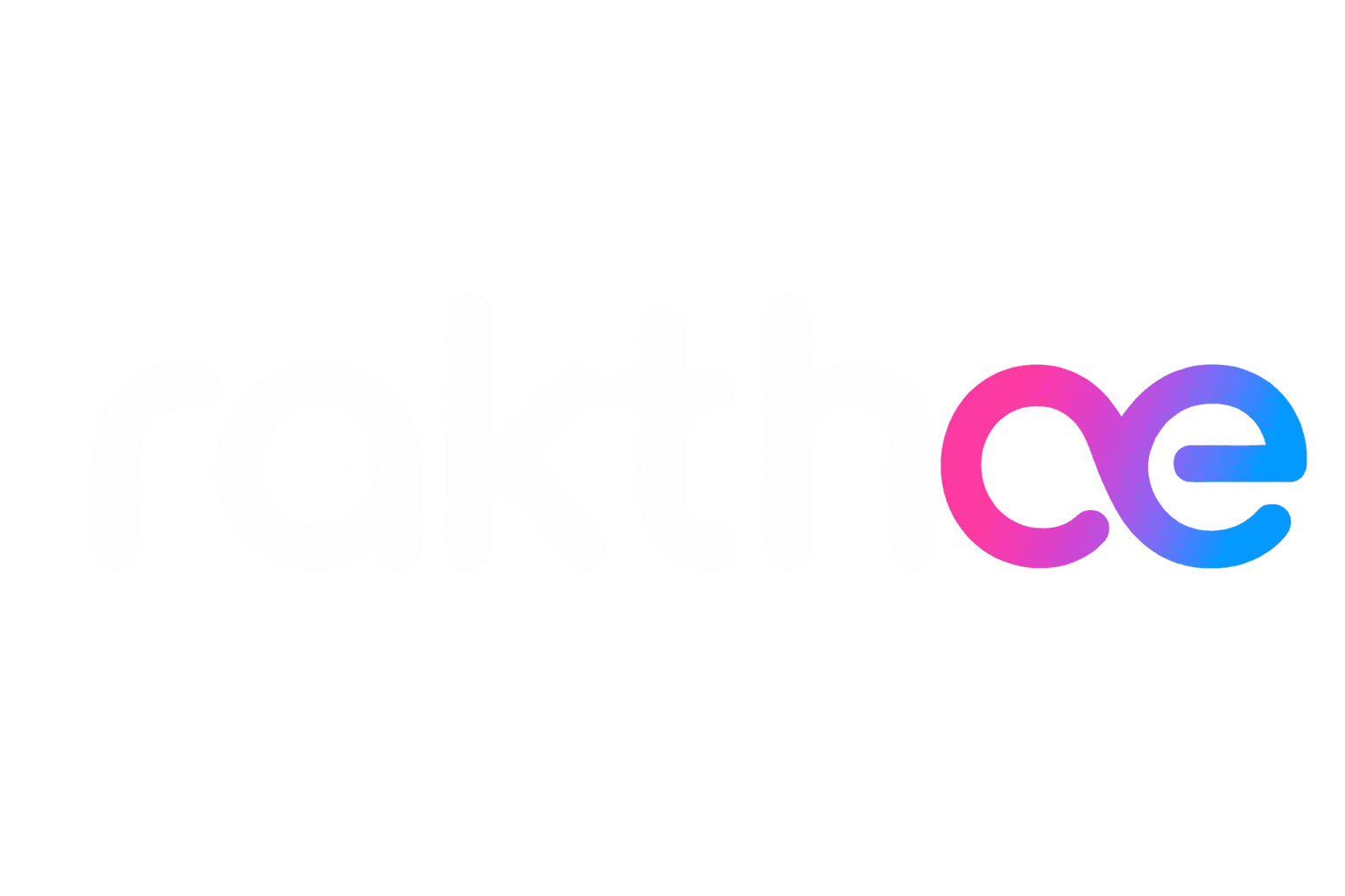 Rakthae — "rakthae" wordmark, its "æ" in a pink-to-blue gradient